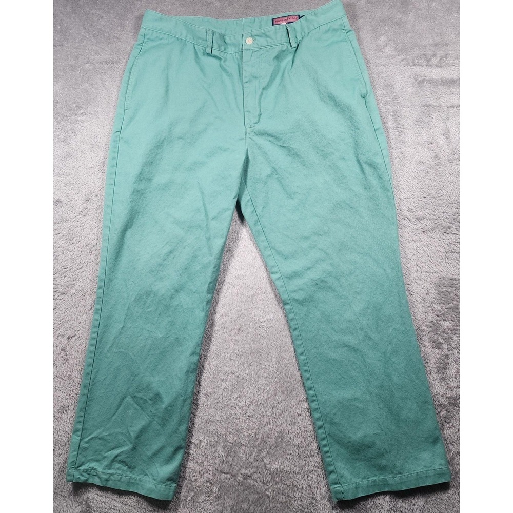 Vineyard Vines Pants Mens 38x32 (Fits 34x29) Green Chino Cotton Twill Summer